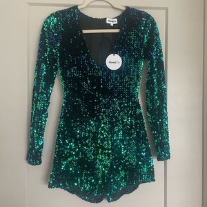 NWT About Us sequin romper size XS
